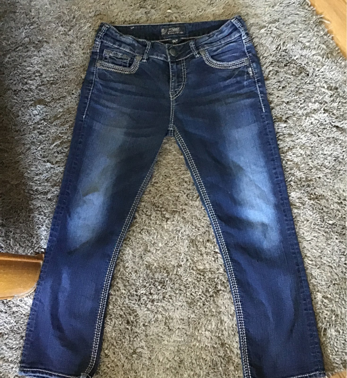 Womens capris silver band 29 waist