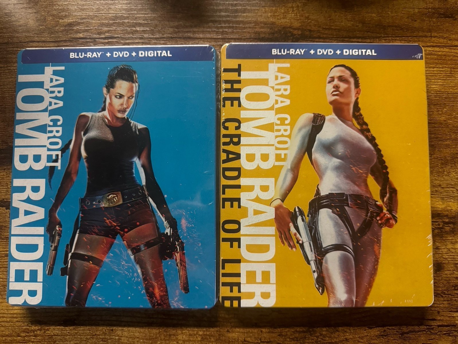 LARA CROFT TOMB RAIDER SteelBook Blue-Ray two Movies