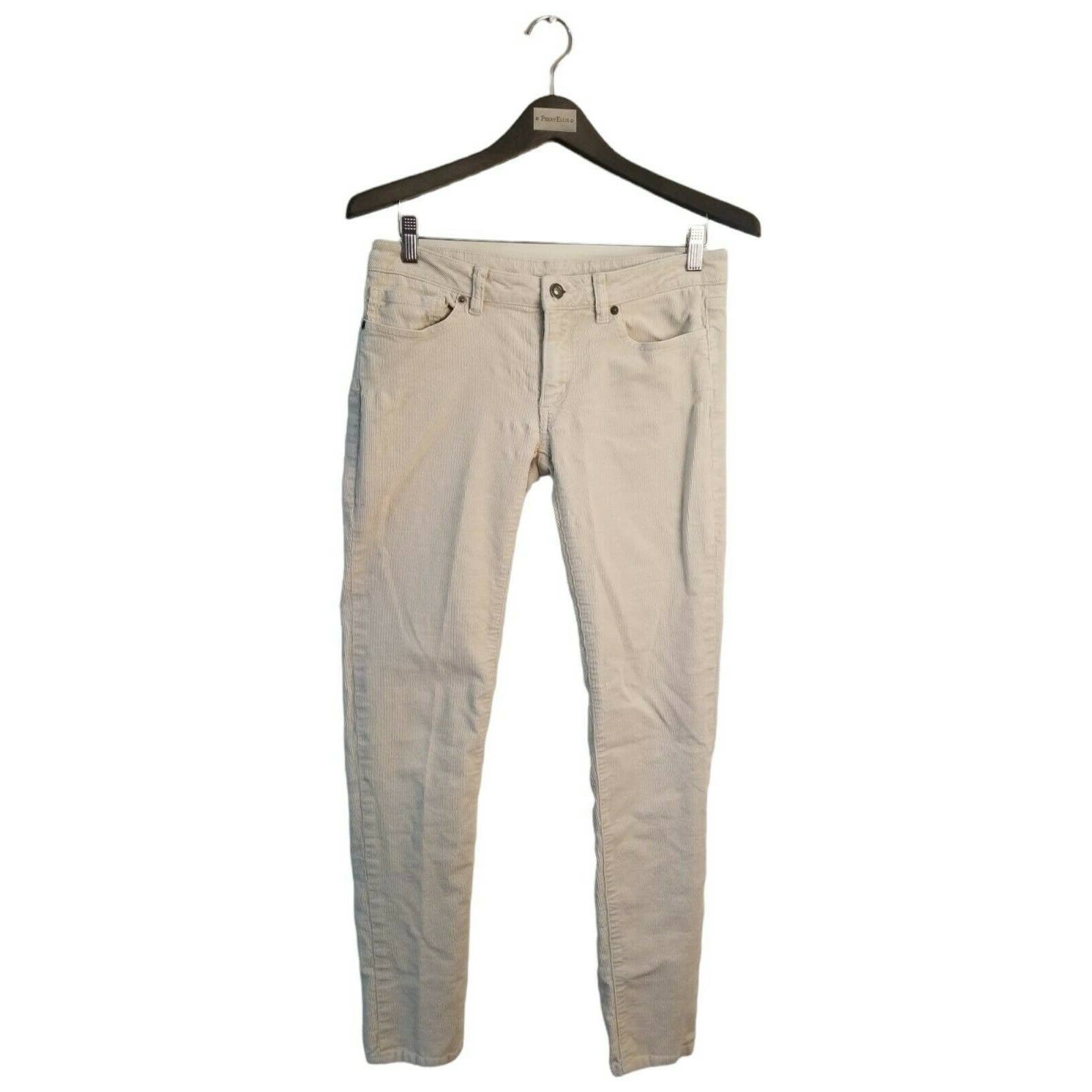 Patagonia Straight Fit Organic Cotton Corduroy white Jeans Size 27 actual 33x31
