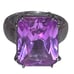 Kunzite Emerald Cut Sterling Silver Ring Size 6