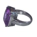 Kunzite Emerald Cut Sterling Silver Ring Size 6