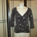 vintage Next to Love metallic black & silver disco top