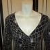 vintage Next to Love metallic black & silver disco top