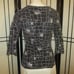 vintage Next to Love metallic black & silver disco top