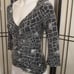 vintage Next to Love metallic black & silver disco top