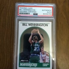 Bill Wennington 1989 Hoops Autograph Rookie PSA