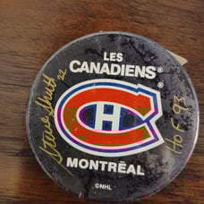 Steve Schutt NHL Montreal Canadiens Puck