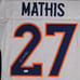 Damarri Mathis Signed Autographed Denver Broncos White Jersey Pitt JSA COA