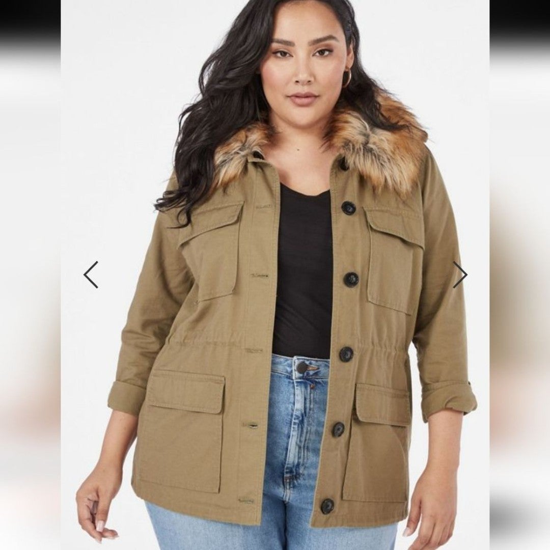Utility Jacket with Fur