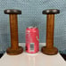 Beautiful Pair of Vintage Wood Textile Industrial Spools - Industrial Decor