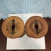 Beautiful Pair of Vintage Wood Textile Industrial Spools - Industrial Decor