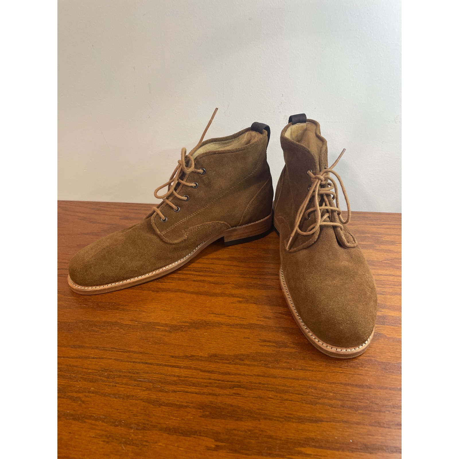 Warfield & Grand Suede Leather Chukka Ankle Boots Shoes Brown 8 Canyon Lace Up