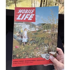 Rare 1958 Mobile Life magazine MHMA Mobile Living RV -TO7