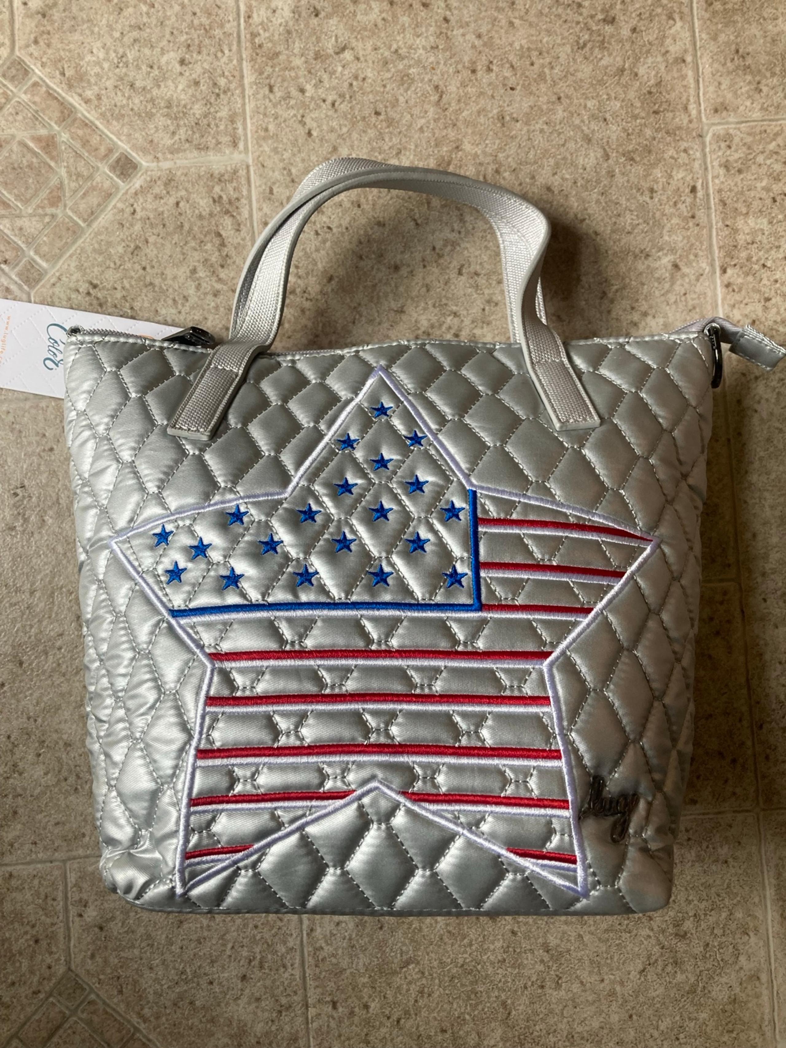 Lug Sprinkler in Metallic Silver Patriotic Star NWT