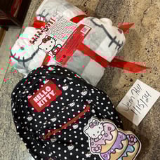 Hello Kitty Bundle! Blanket, Backpack, Donuts