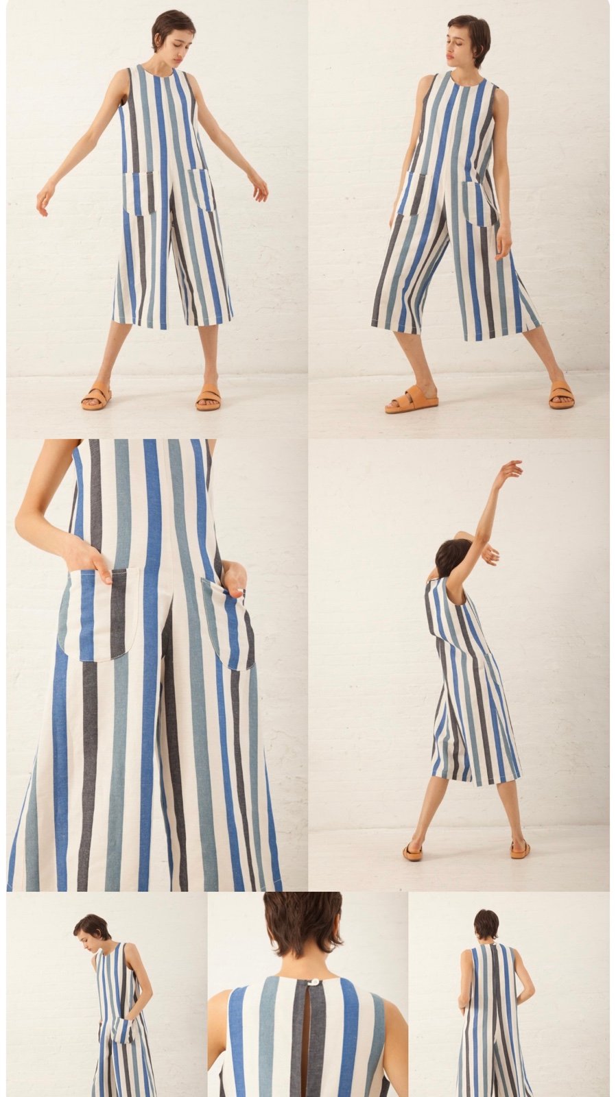AVN Avatar Nation stipe linen jumpsuit