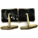 Orange Mosaic Enamel Cufflinks Rectangle Shirt Accessories Wedding Vintage
