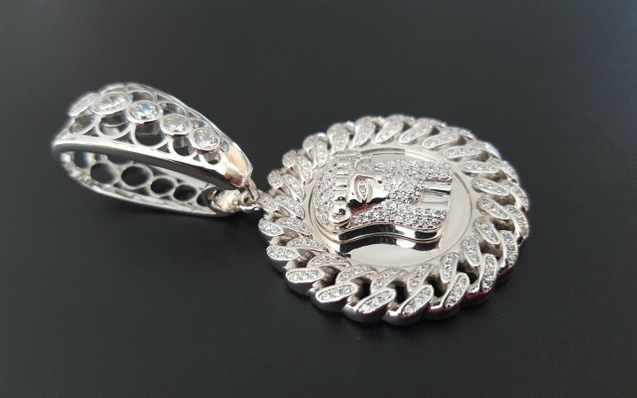 925 STERLING SILVER JESUS FACE PENDANT
