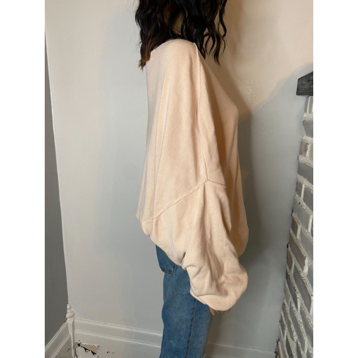 Umgee on sale Off The Shoulder Oversized Balloon Sleeve Sweater Pink Size Large