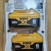 For DeWal DCB2062 (2-Pack) 20V MAX XR 6 Ah Li-Ion Batteries