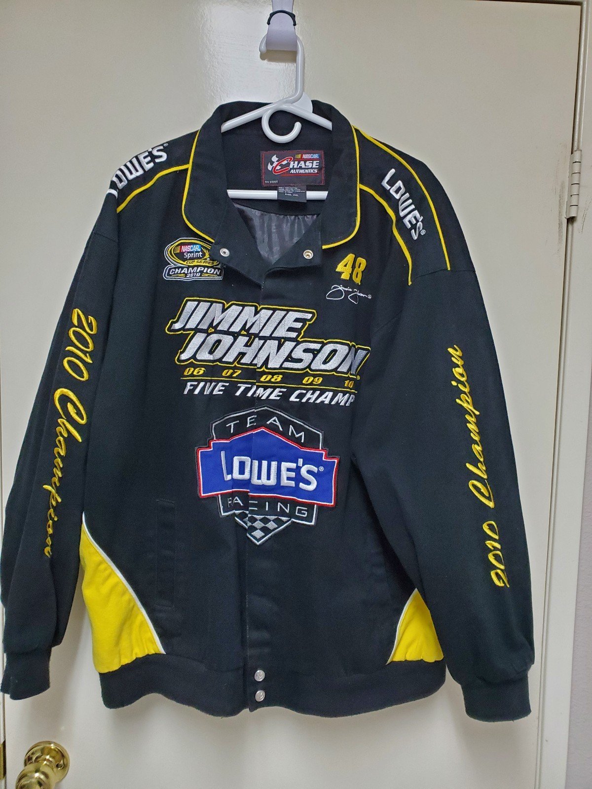 Vintage Nascar Chase Authentics Jimmie Johnson Champion Lowe's Jacket Size XXL