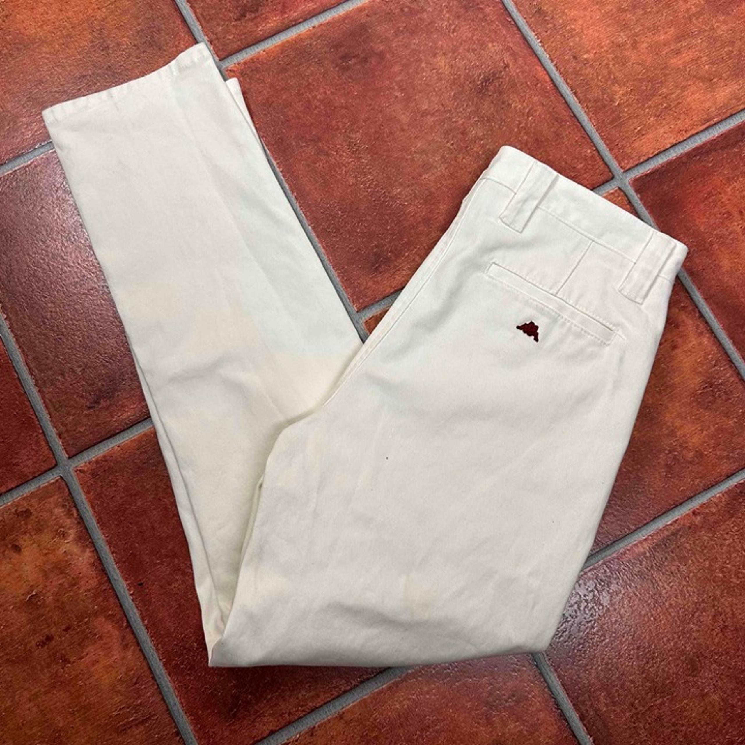 Robe Di Kappa White Casual Back Pocket Embroidery Pants Size 46
