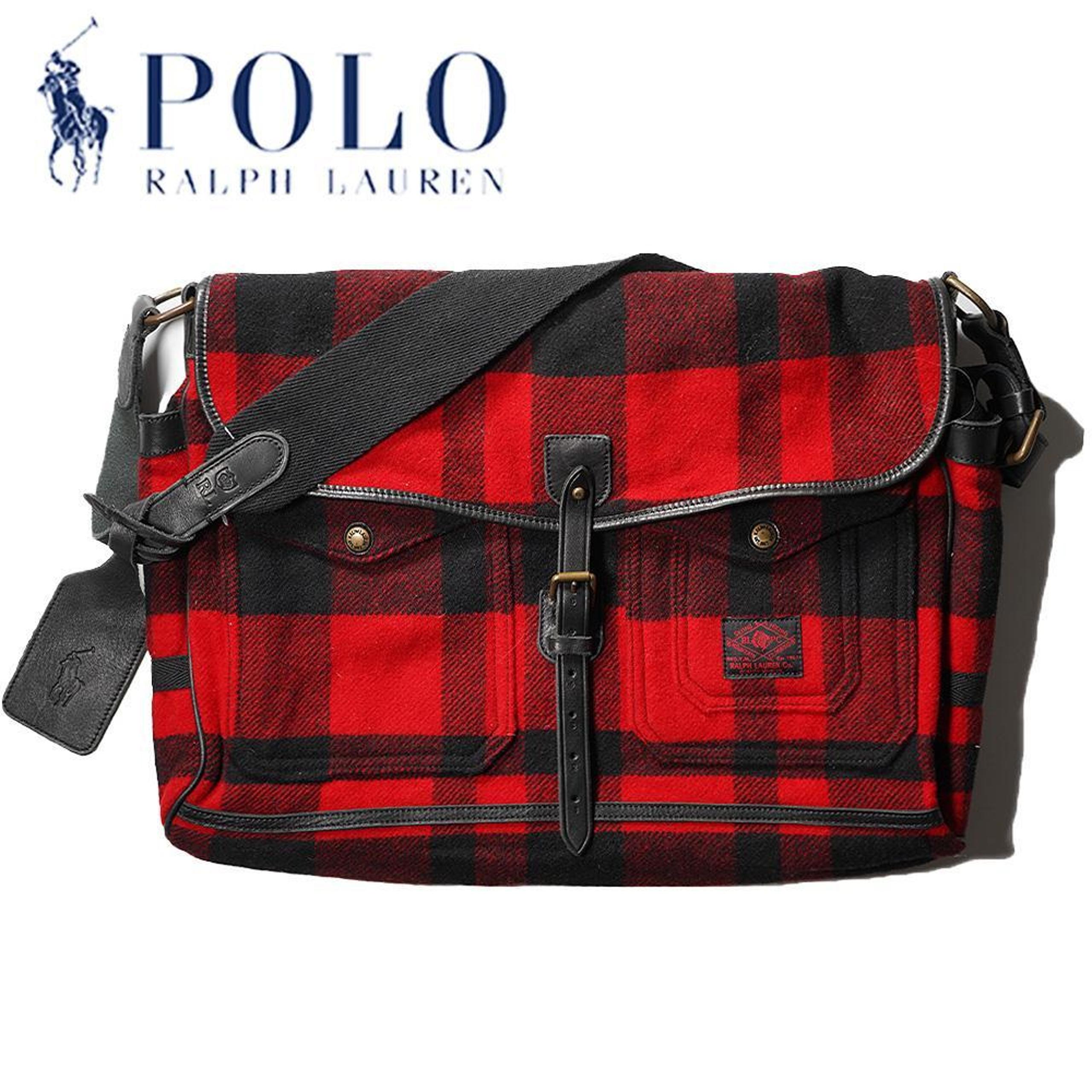 New RALPH LAUREN Ralph Lauren Wool Check Shoulder Bag