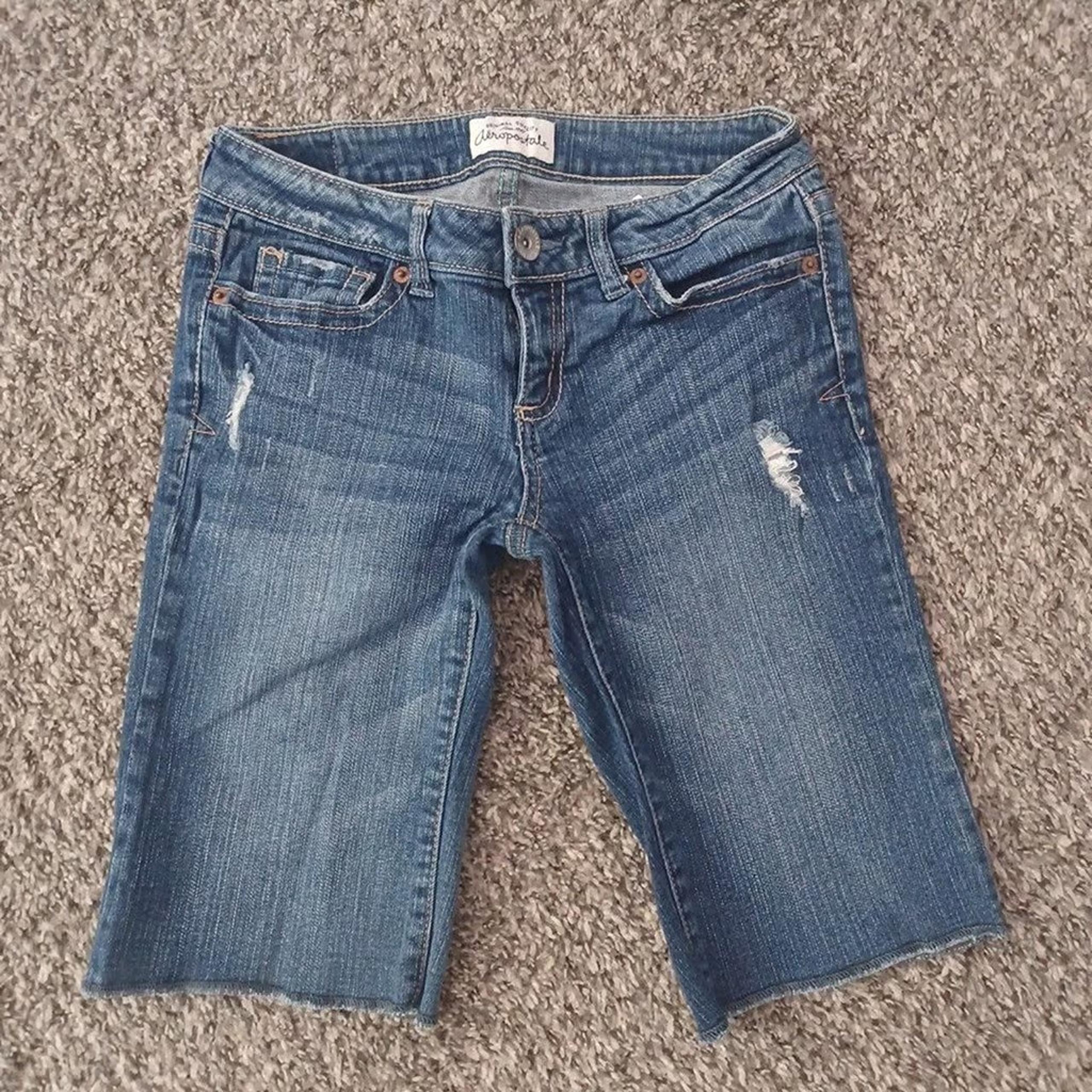 Aeropostale women's junior's jean Bermuda shorts size 0
