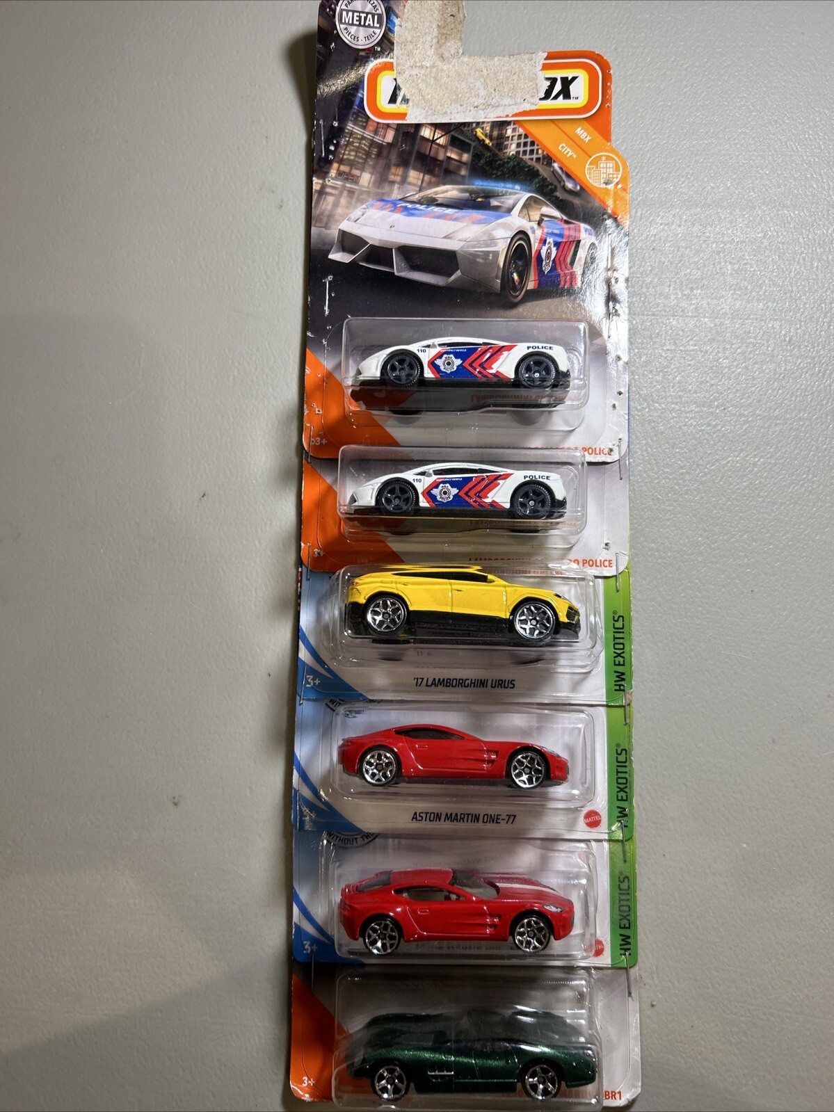 MATTEL HOT WHEELS, MATCHBOX CAR, LOT OF 6 -LAMBORGHINI & MORE -NEW FREE SHIPPING