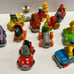 1982 Sesame Street car case with 12 individual vehicles by Hasbro