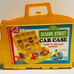 1982 Sesame Street car case with 12 individual vehicles by Hasbro