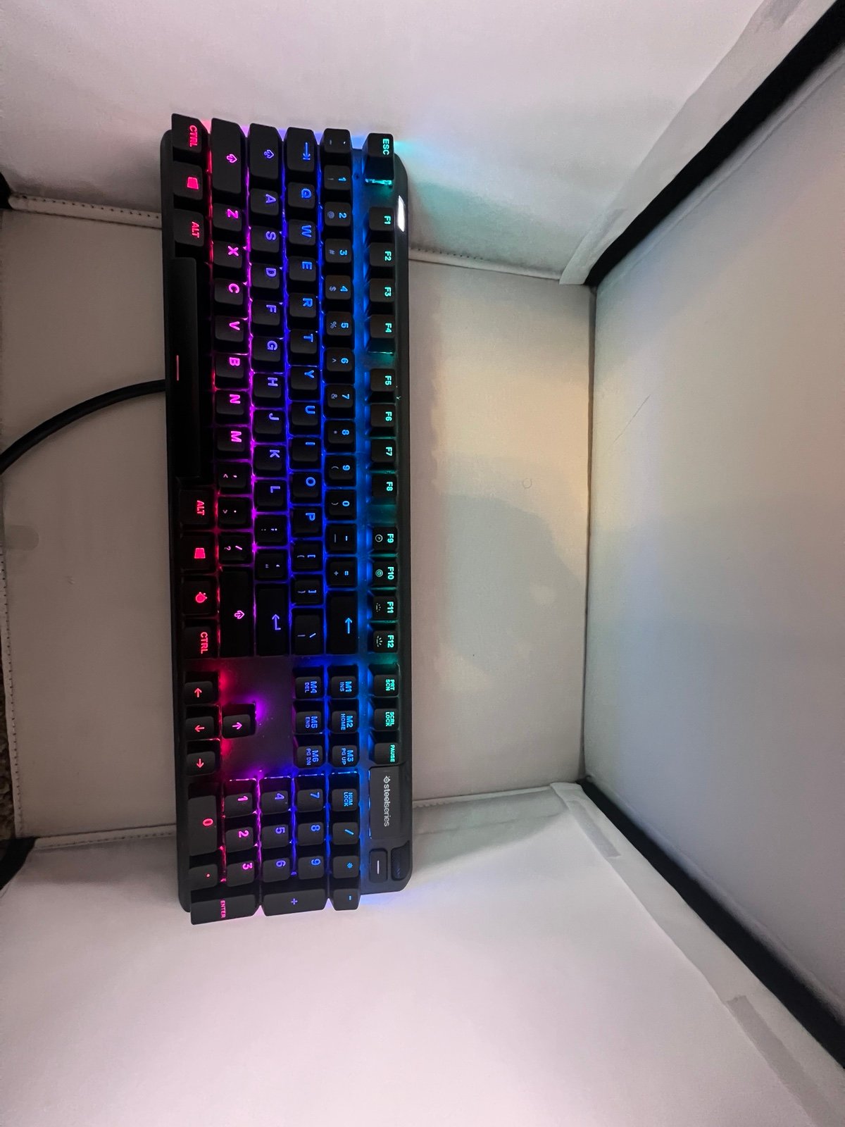 SteelSeries - Apex 7 Wired Mechanical Red Linear Switch Gaming Keyboard - Black