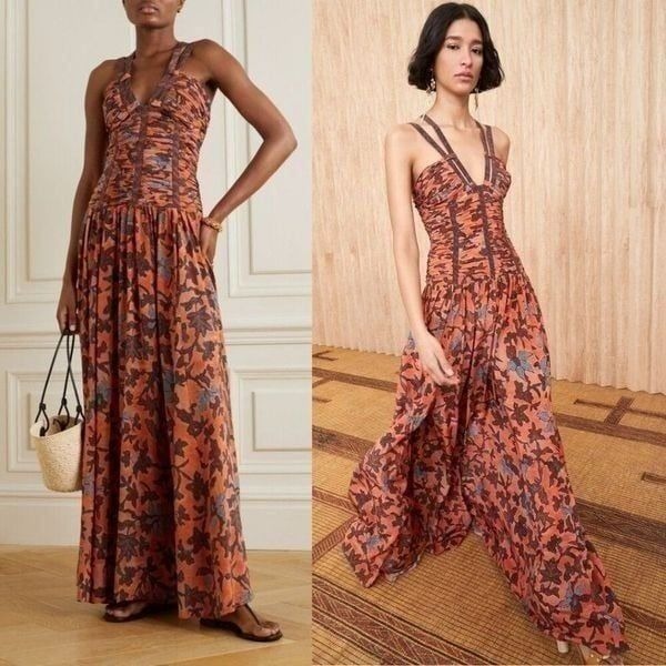 NWT Ulla Johnson Anya Gown in Amaryllis Size 8 Floral Maxi Dress