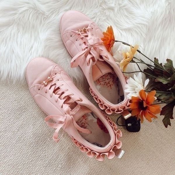 Ted baker pink suede trainers shop