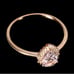 Natural Unheated Pear Pink Morganite 7x5mm White Topaz 925 Silver Ring Size 6