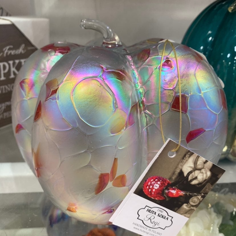 Tealight Hand blown Glass Pumpkin !