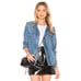 Rails Zip Chambray Military Utility Collins Denim Blue Jacket in Antique Indigo