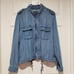 Rails Zip Chambray Military Utility Collins Denim Blue Jacket in Antique Indigo