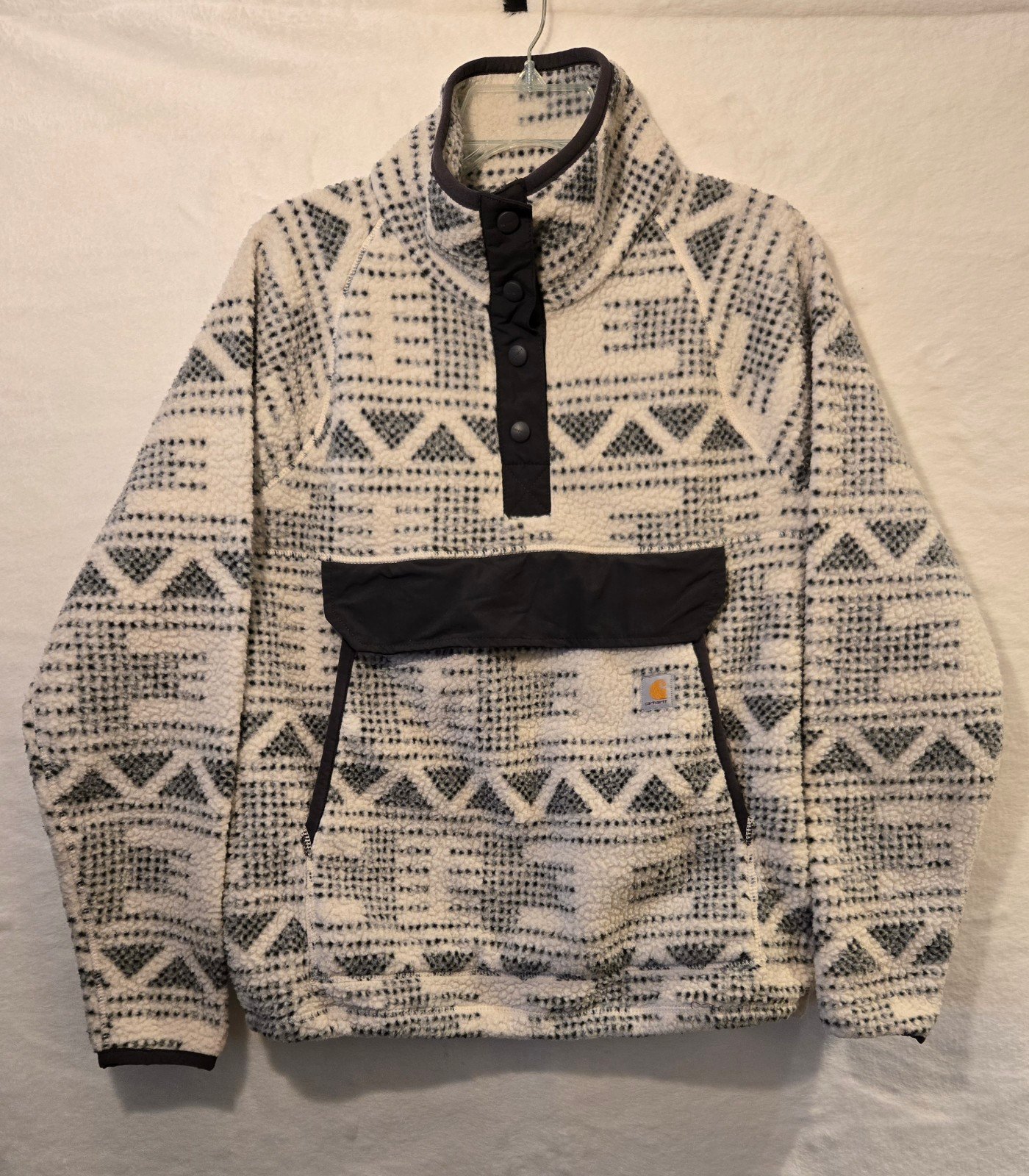 Carhart Women's (Size M, Gray & White) Relaxed Fit Native Sweater
