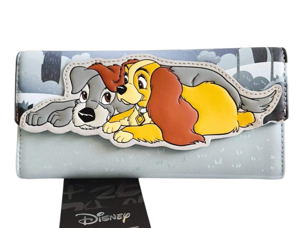 Loungefly Disney Lady and the Tramp Wet Cement Wallet NEW