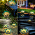 Huaxu Solar Garden Lights Outdoor Decorative - Bright Lotus Flower Table Lamp