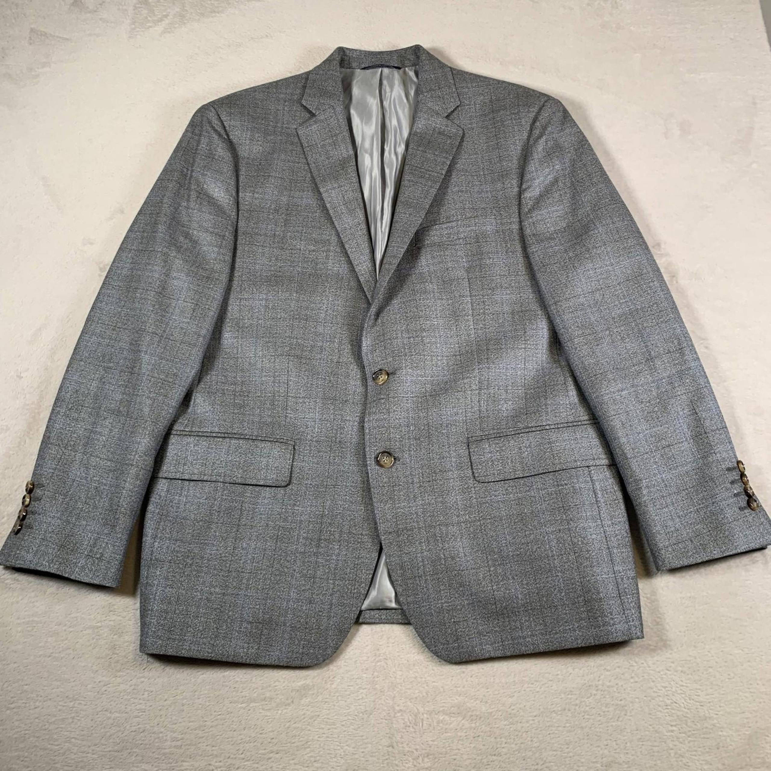 Ralph Lauren Blazer Mens 42R Plaid Wool Silk Sport Coat Dillards Made Canada