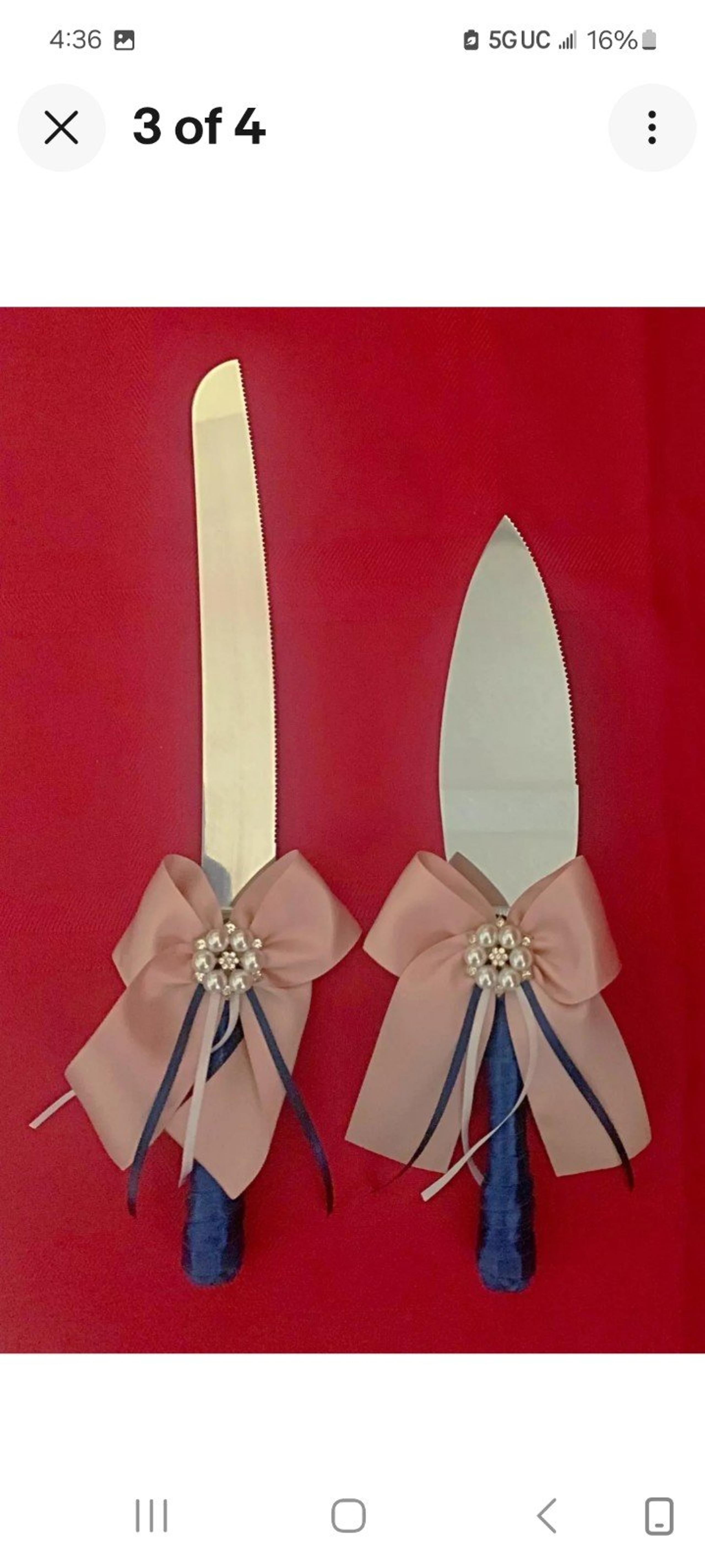 Brand New Knife and Cake Serving Set Handmade By Dasha Design