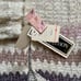 Vintage 80s WOMENS Cardigan Sweater zig zag stripe Cream S 2 4 NEW NWT
