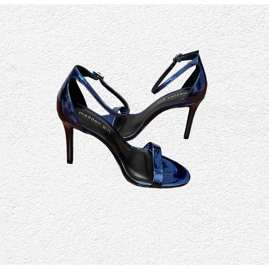 Sexy Madden Girl Women's Brazen Heeled Sandal Blue Size 6