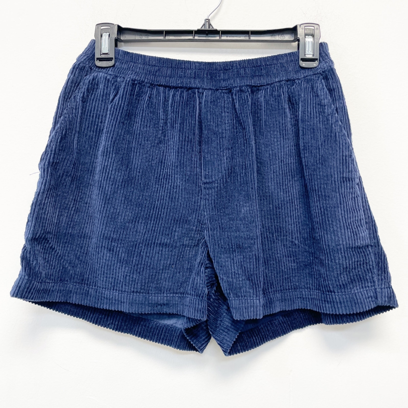 Aerie Women's Navy Blue Corduroy Flat Front Pull On Shorts Size Small