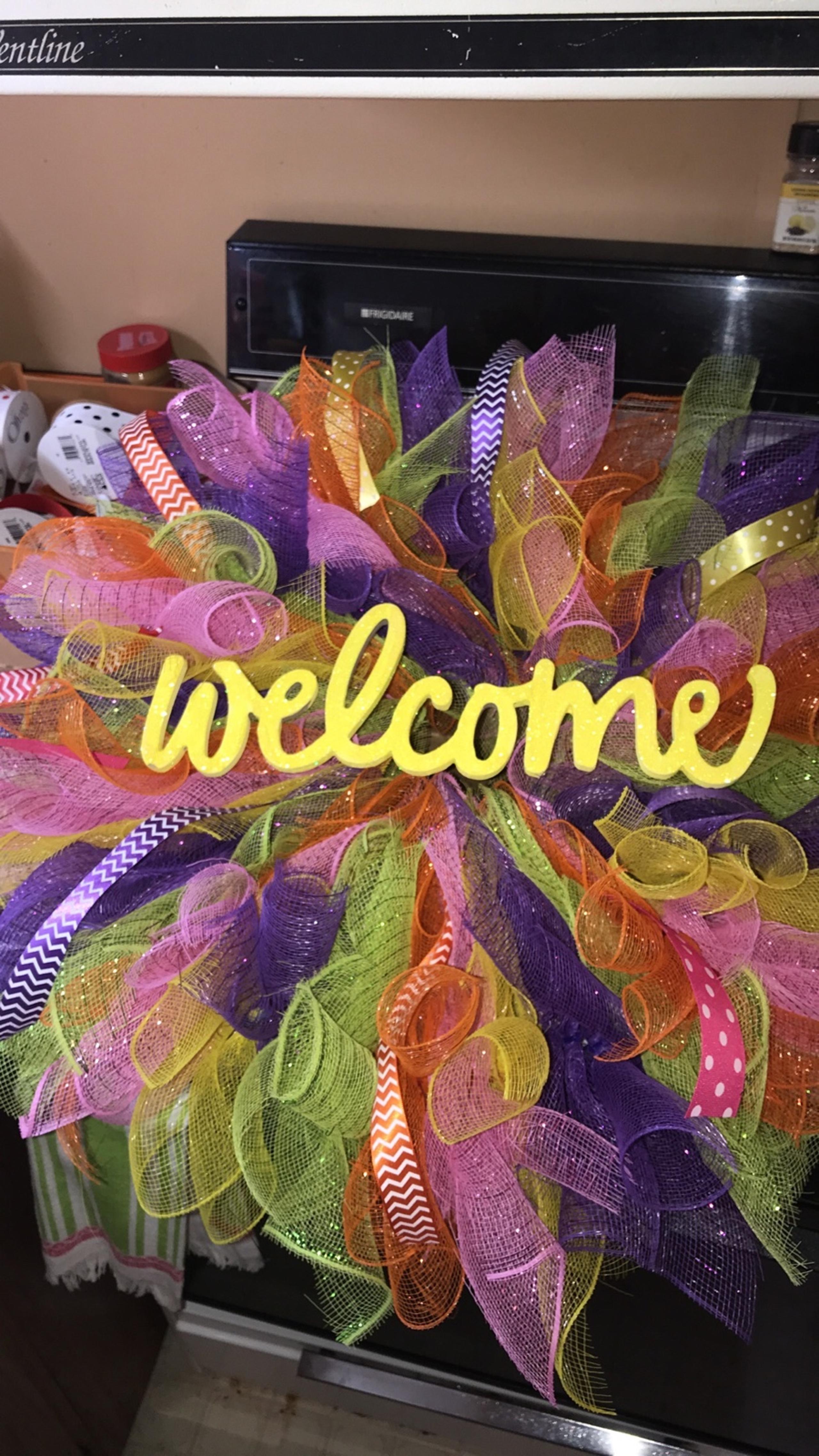 Deco mesh wreath