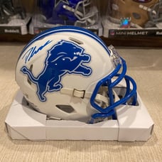 D'Andre Swift Detroit Lions Signed FLAT|WHITE Riddell Mini Helmet. Fanatics COA