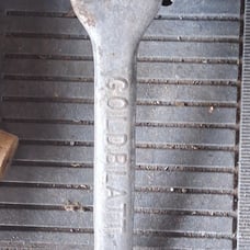 Vintage GOLDBLATT Masonry Bricklayer Skate Wheel Joint Raker Tool Aluminum - 9
