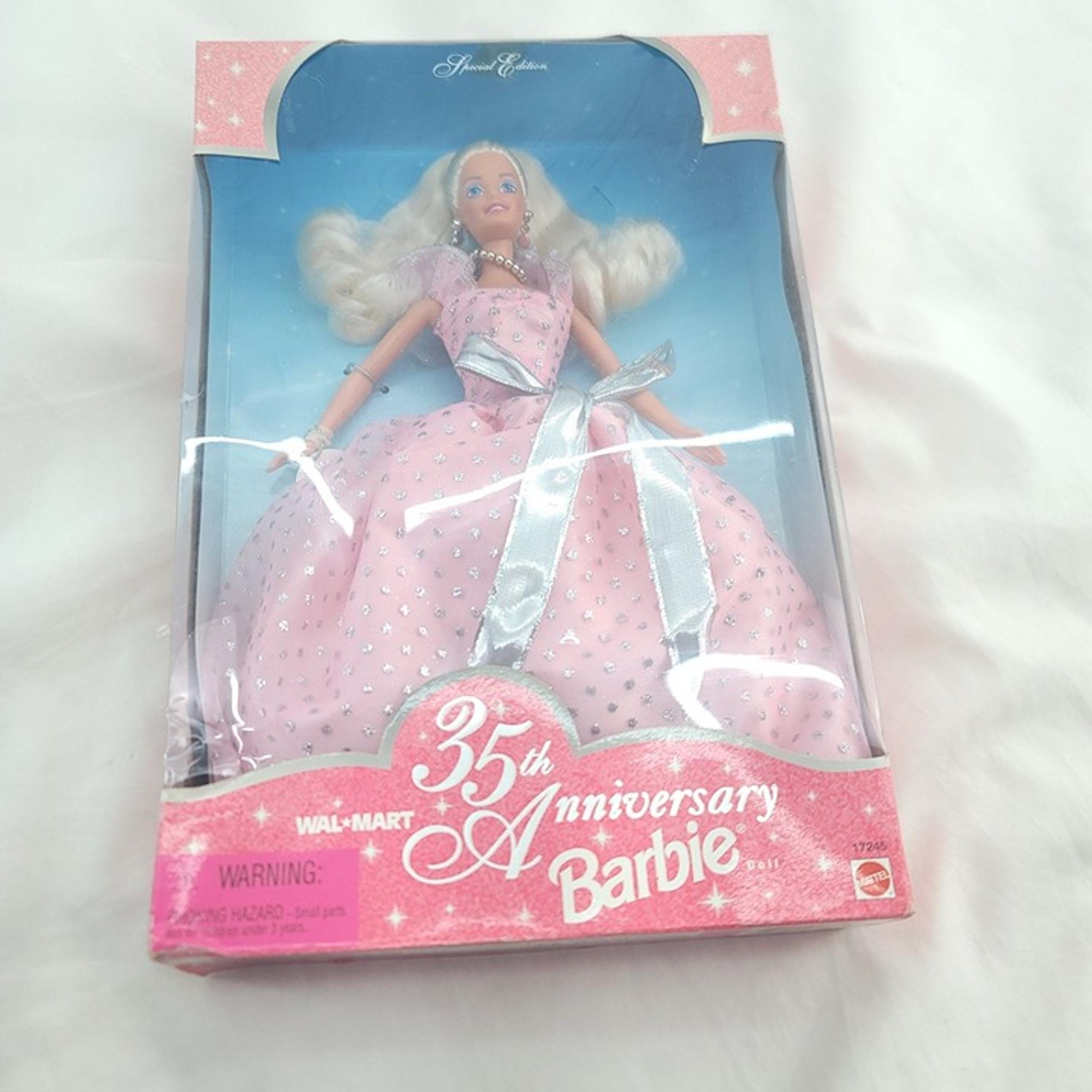 1997 Mattel Special Edition 35th Anniversary Barbie Blue Eyes Girl Fashion Doll